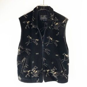 Vintage 90s Equestrian zip up vest By Tsunami Womens size S